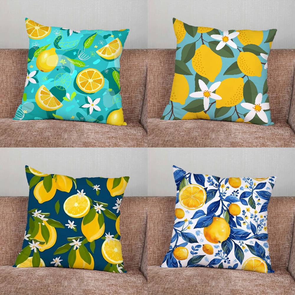 Lemon Pillow Case Pillowcase Home Sofa Cushions Car Cushions Pillowcover Office Pillowshell Pillow