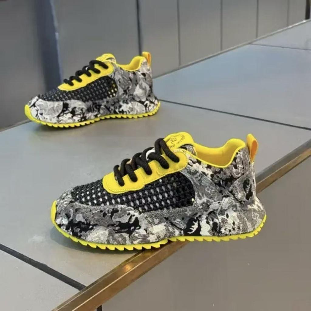 Summer men's shoes high quality net bread sole shoes platform casual sports shoes