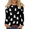Women's Daily Casual Long-sleeved Printed O-neck Top