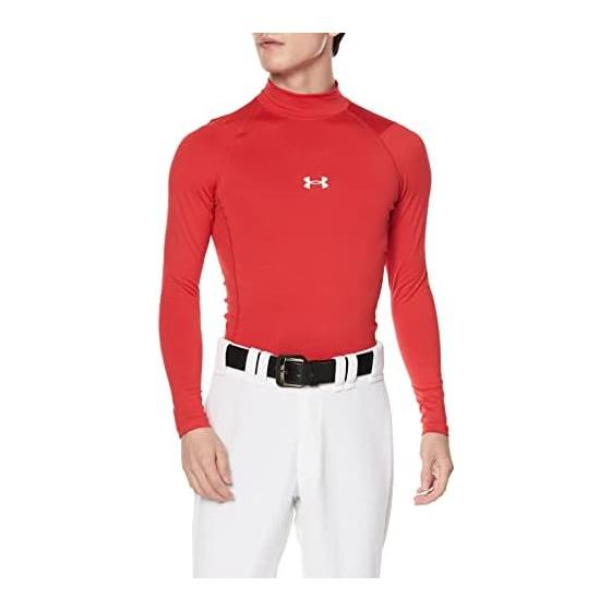 [Under Armor] Baseball Baselayer UA Cold Gear Armor Compression Long Sleeve Mock Neck Shirt Men s