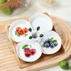 4 Compartment Divided Serving Platter Appetizer Tray Chips And Dip for