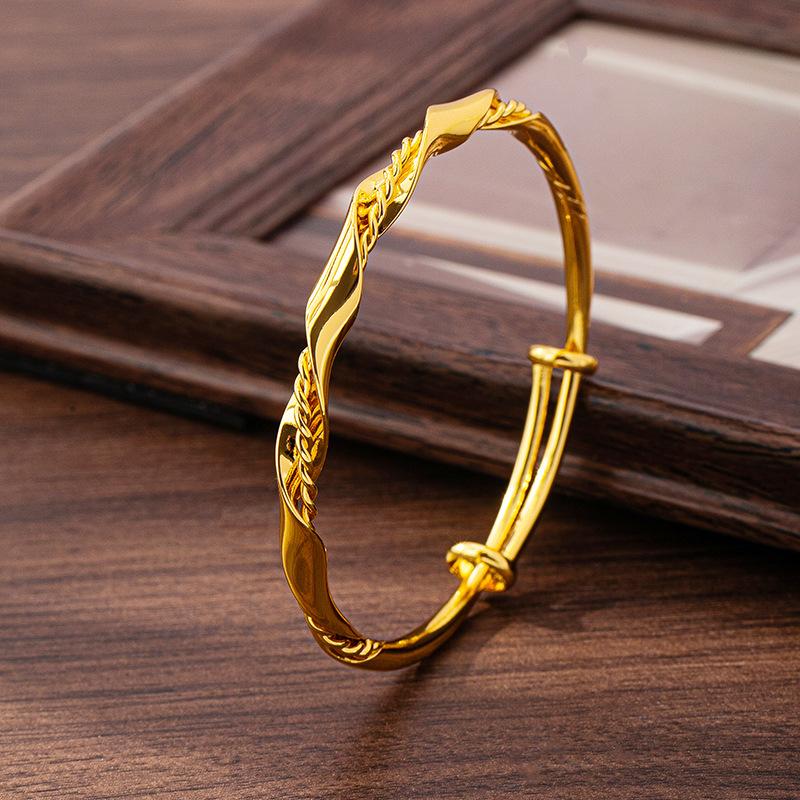 New Product Bracelet Light Luxury Style Twisted Pattern Push Pull Bracelet Women's