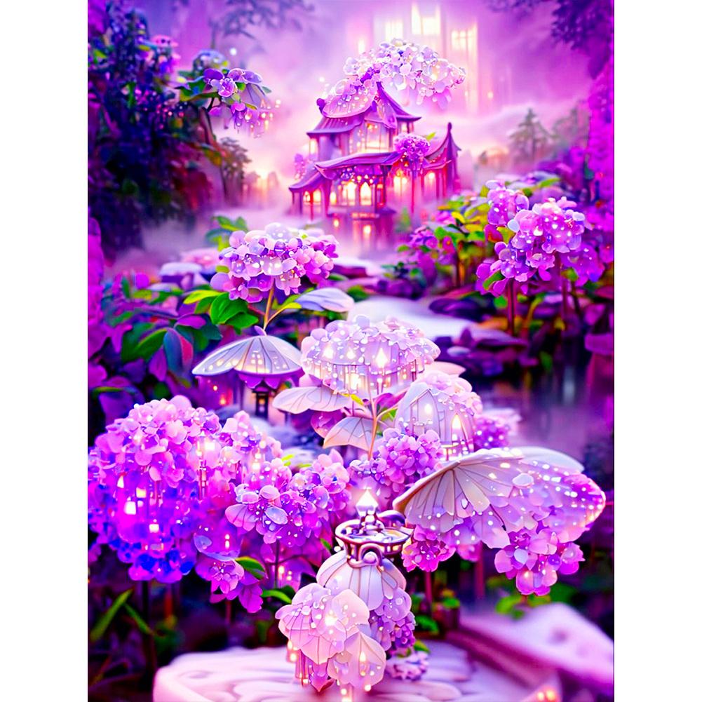 2pcs 5D DIY Full Round Drill Diamond Painting Fantasy Scene Kit Decor 30x40cm