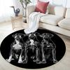 Black Boxer pattern round rug,Carpet Rug for Living Room Bedroom  Playroom ,Non-slip Floor Mat,Holiday Gifts and Birthday Gifts.