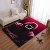Mysterious Red Hooded Figure with Geometric Symbols Floor Carpet Suitable for Use As an Anti-slip for Living Room Bedroom Sofas
