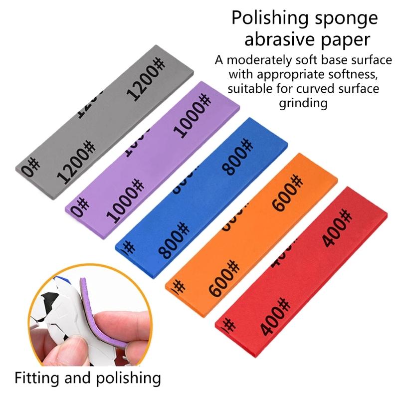 #400-#1200 Sanding Sticks Sanding Sponge Recommended for 14 and 18Year Olds Delivering Smoothly Finish On Fine Model