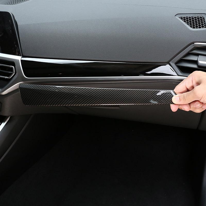 For BMW 3 Series G20 G28    LHD Car Styling Carbon Fiber Texture Center Dashboard Panel Passenger Side Cover Trim