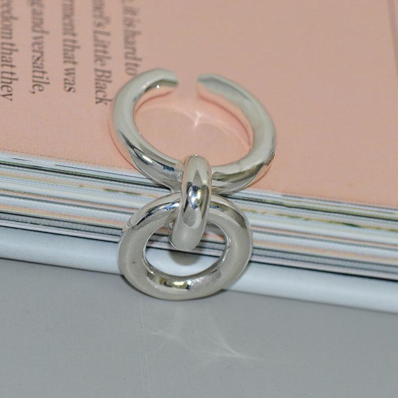 

Кольцо с посеребренным покрытием в корейском стиле: Ретро кулон Круг для женщин One Size