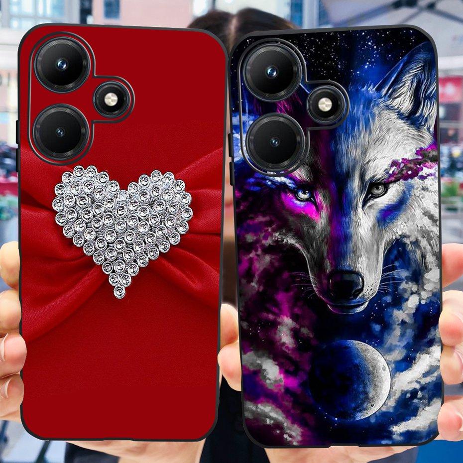 For Infinix Hot 30i 30 Play NFC Phone Case Beautiful Butterfly Flower Painted Soft Silicon Cases For Infinix Hot30 30Play Hot30i
