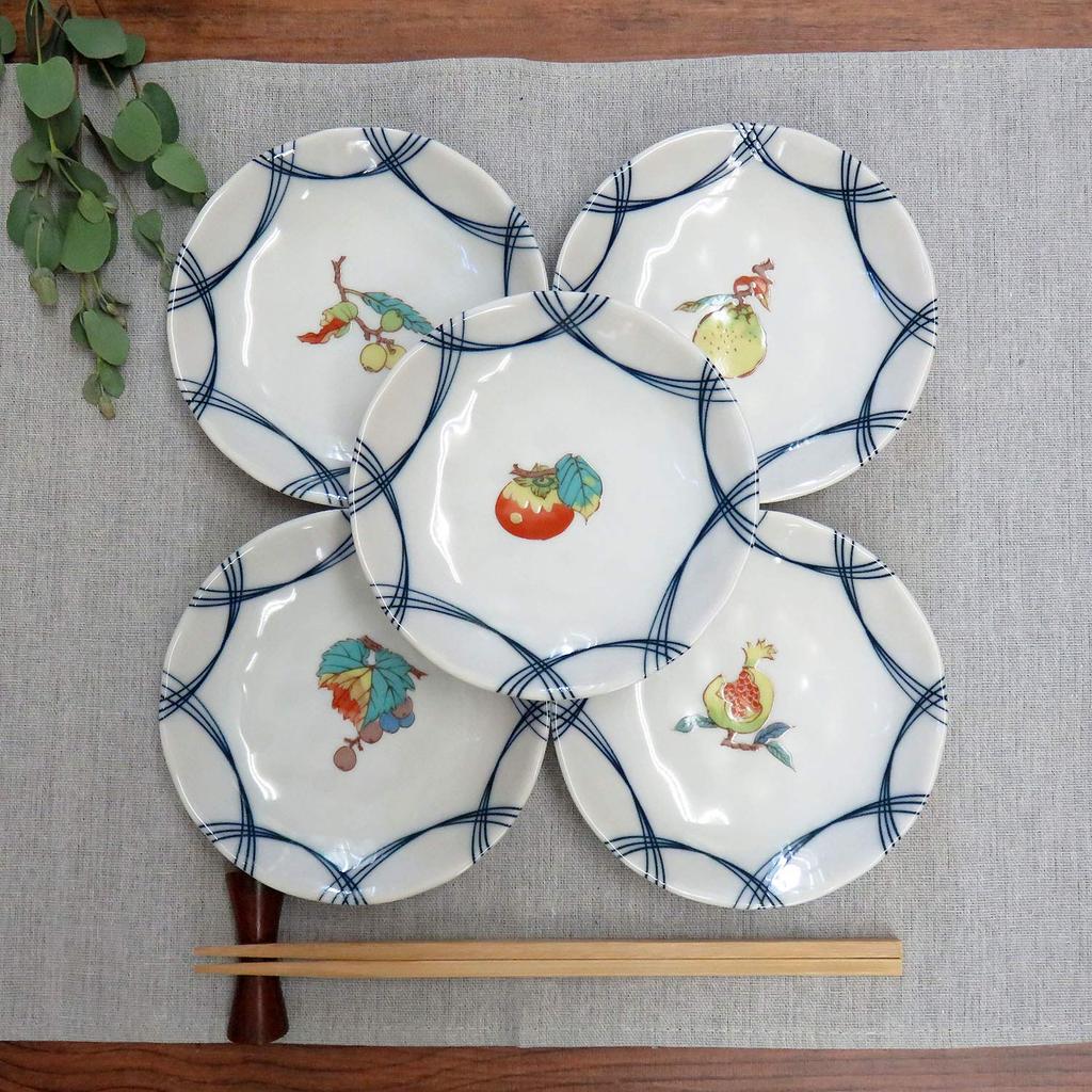 Waza No Kura Stylish Plate Kutani Small Set of Fruit Japanese Serving Made In Japan Set, Ware, Plate, 5, Brand, Tableware, Plate,