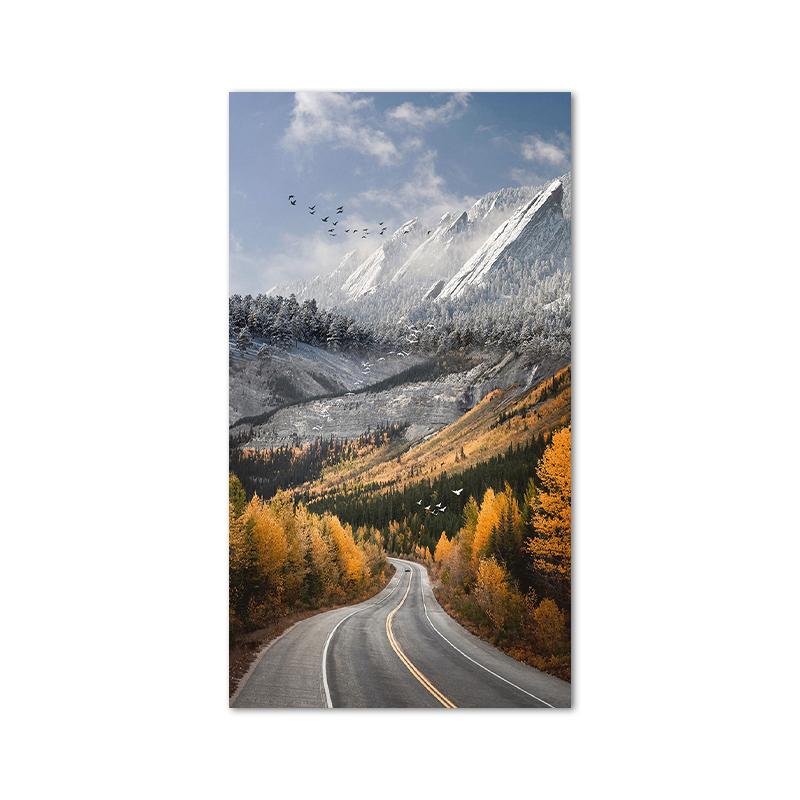 

Постеры с природными пейзажами, холст, картина, осенние дорожные постеры и принты, домашний декор, настенные художественные картины для гостиной, Cuadros 20x40cm no frame кадмий оранжевый