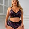 Plus Size Sexy Lingerie Set Push-up Adjustable Bra Set Sexy Lingerie Pure Desire Thin Breathable Bra