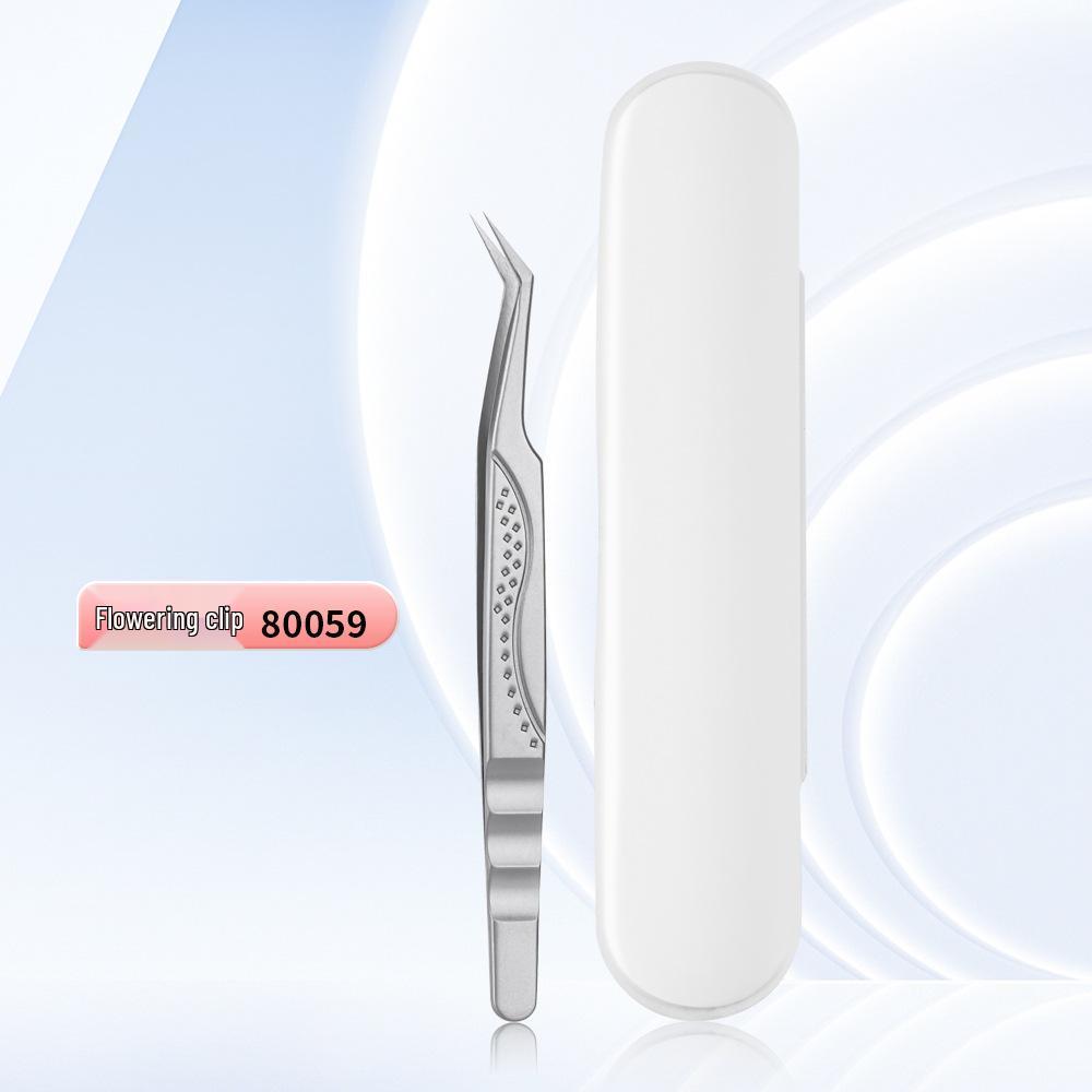Stainless Steel Curved & Straight Tip Tweezers for Eyelash Grafting & Blackhead Removal