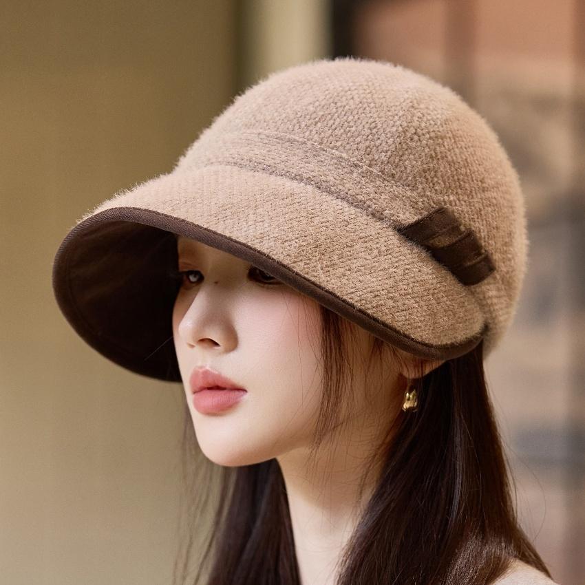 

Женская шляпа Осень и Зима Модная шапка Шляпа-ведро Шопинг Повседневная