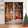 Christmas Ornament Drapes Christmas Tree Gifts Fireplace Livingroom Space Bedchamber Children Latest  Festival 3D Printing Drapes