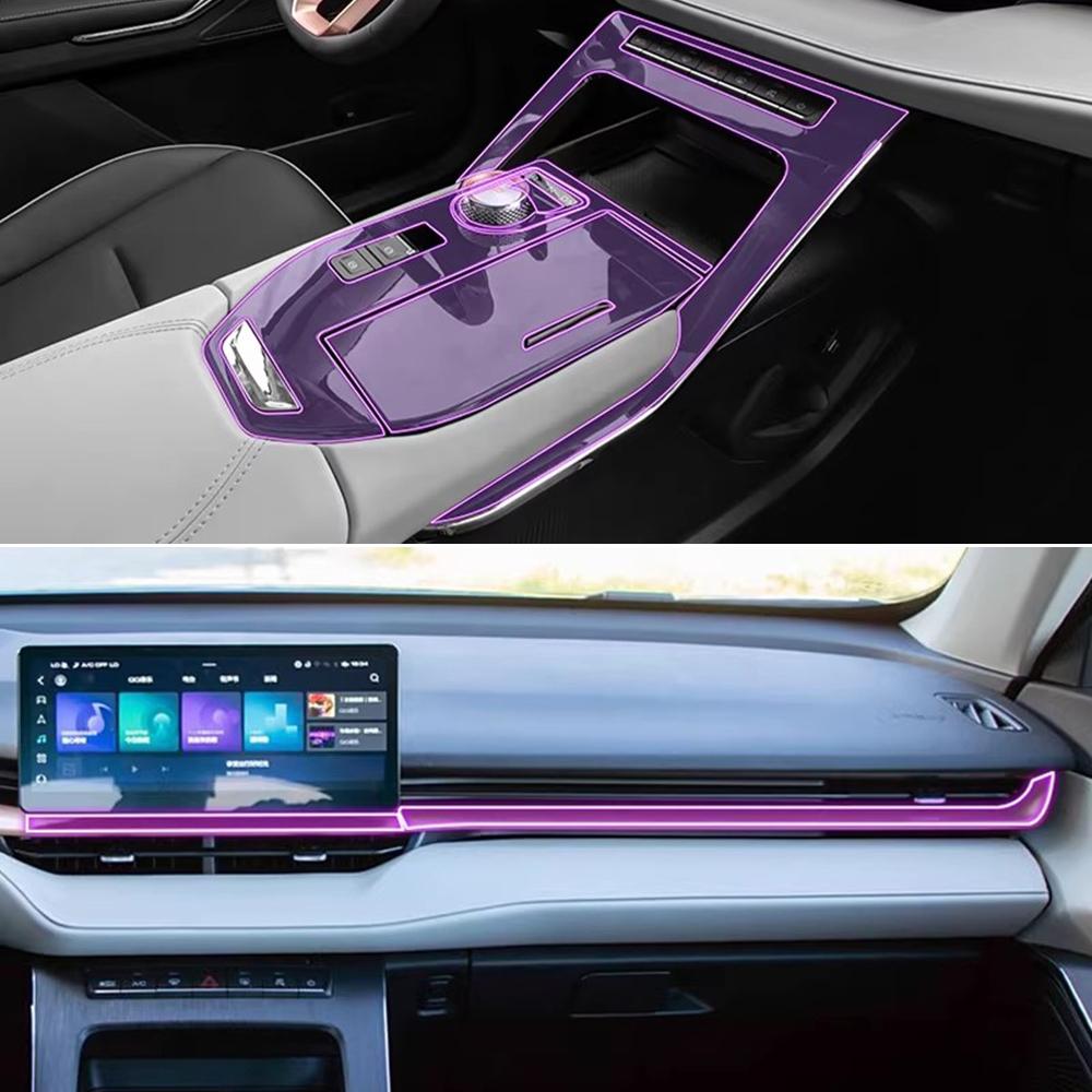 Pre-cut Car Tpu Transparent Film for Haval H6 3rd Gen 2025-2025 Center Console Navigation Dashboard Gear Panel PPF Cover