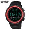 Sanda 6014 Men's Single Display Fashionable Luminous Waterproof Wristwatch for Middle School Students