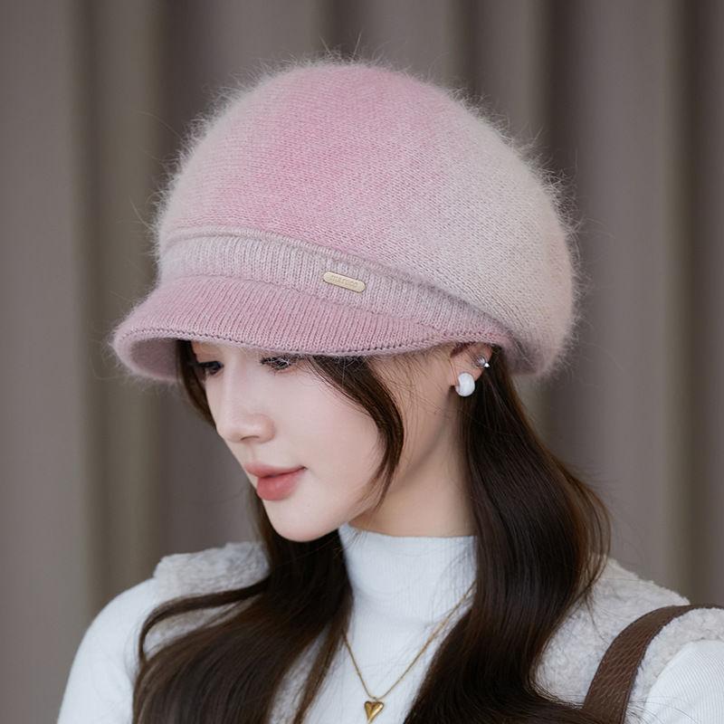 

Трендові пухнасті ангорські шапочки, м’яка тепла зимова шапка, жіноча в’язана хутро кролика Cold SKI, зимова шапка, шапочка, жіночий капелюшок ONE SIZE