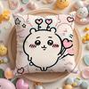 Cute Chiikawa Pillow Case Short Plush Double-Sided Printing Home Machine Washable In Warm Winter Cushion Cover