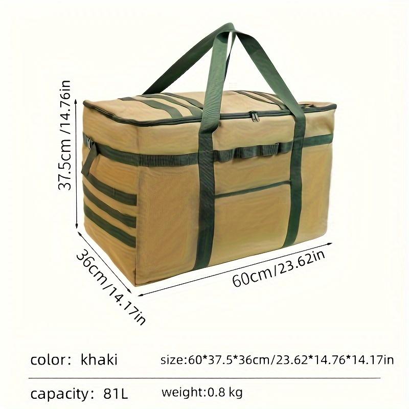 Borsa Portaoggetti Multifunzionale da Esterno 53/81L, Grande Capacità Viaggio e Campeggio Picnic Tenda Sacco a Pelo, Borsa Portatile Impermeabile
