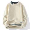 Retro Style Men's Thick Knit Round Neck Sweater for Cross-Border Trade