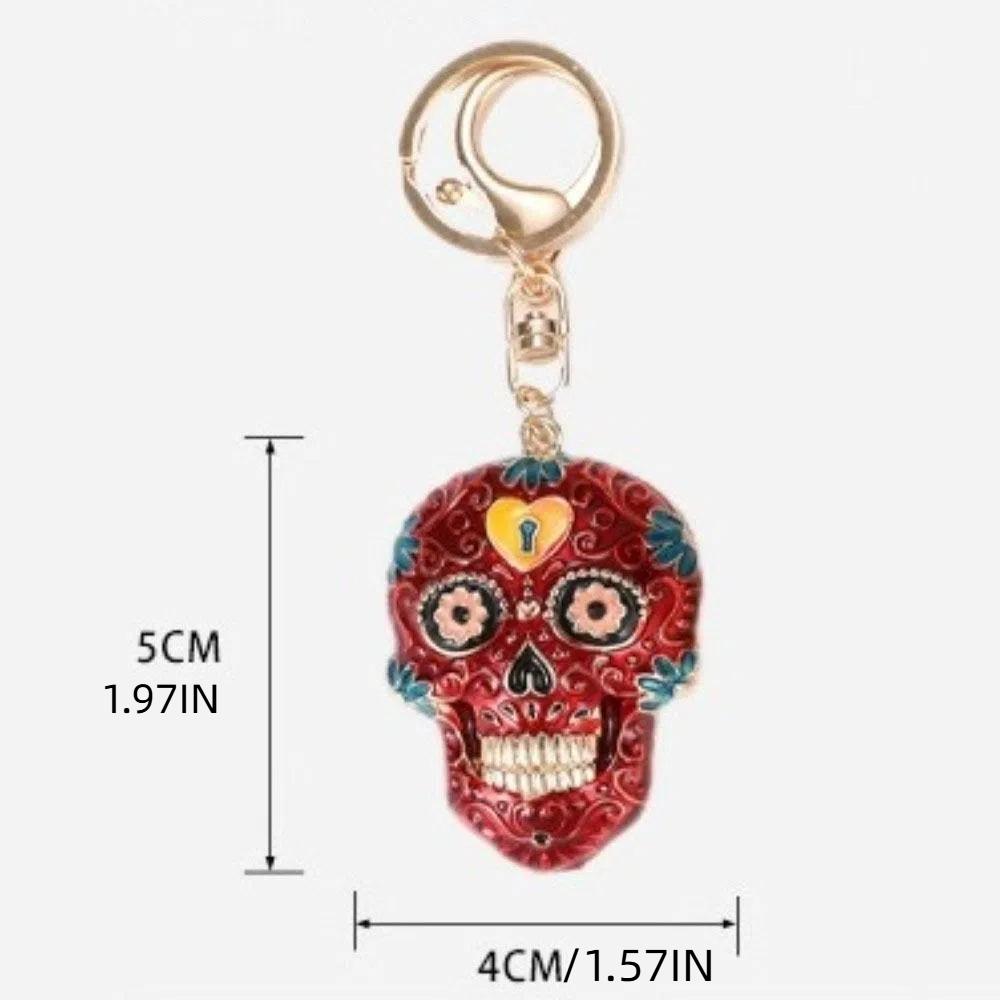 With Buckle Skeleton Keyring Goth Style Skull Key Chain Pedant Skull Keychains  Halloween Gifts