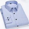 8XL 7XL 6XL Plus Size Men Long Sleeved Shirt  Mens Business Casual  Slim Fit Shirts Men Striped Dress Work Social Dress Shirt