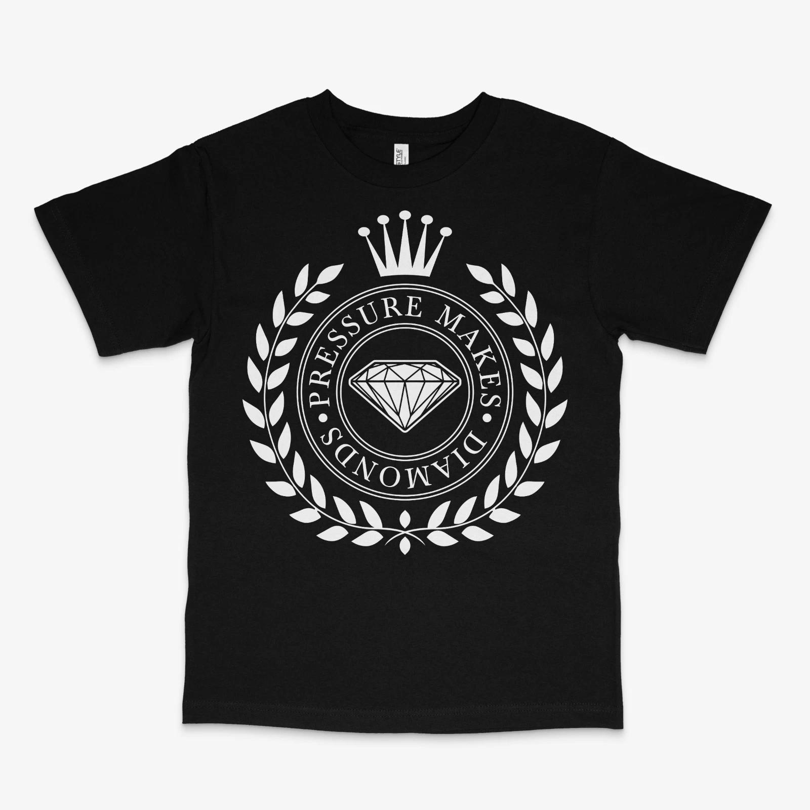 Pressure Makes Diamonds Hustle Black Tee L