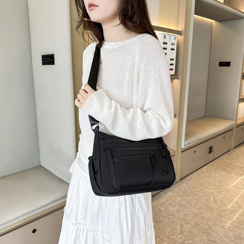 Waterproof Nylon Multi-layer Ladies Crossbody Bag Casual Shoulder Bag for Middle-aged and Elderly Women Large Capacity Bag