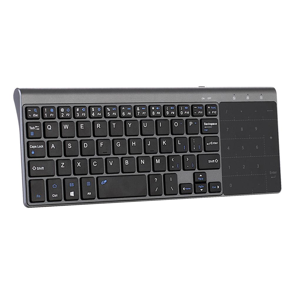 

MC-41AG 59-Key Ultra Thin 2.4G Wireless Keyboard with Touchpad for PC/Laptop/Smart TV As Shown A