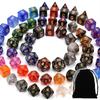 28Pcs Polyhedral DND Dice Set with Black Drawstring Pouch Color-Coded Faces RPG D&D Tabletop Game Accessories Christmas ZSY