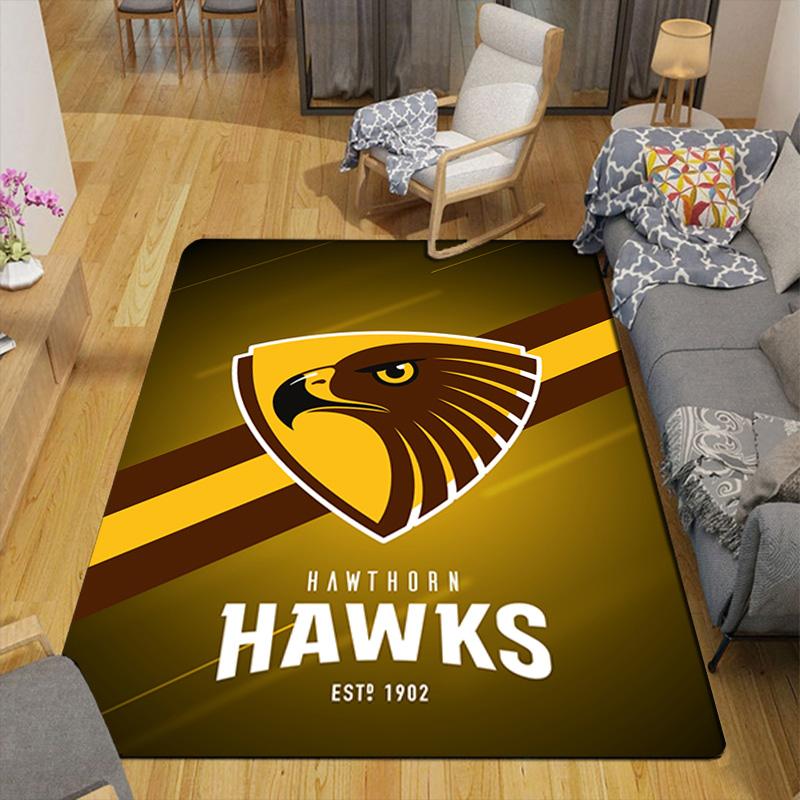 Hawthorn Hawks (Australian Football League) Inspiriertes Teppichbodenmatte für Wohnzimmer oder Schlafzimmer Weicher und bequemer Teppich ein Geschenk für Geburtstag und Feiertag.