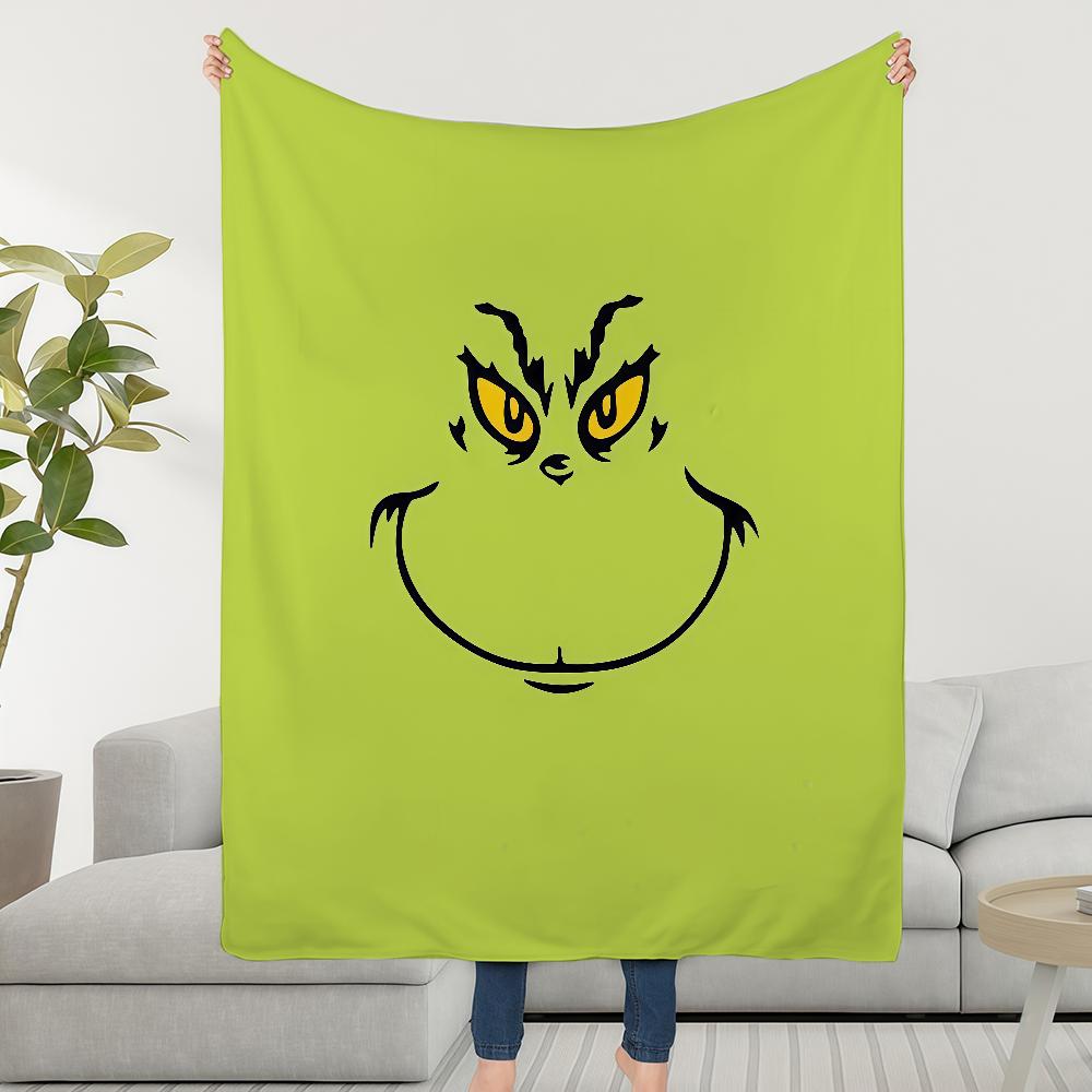 Blanket Throw Film Super Cosy Plush Living Room Christmas G-GrinchS Sofa Couch Childish Birthday The Gifts