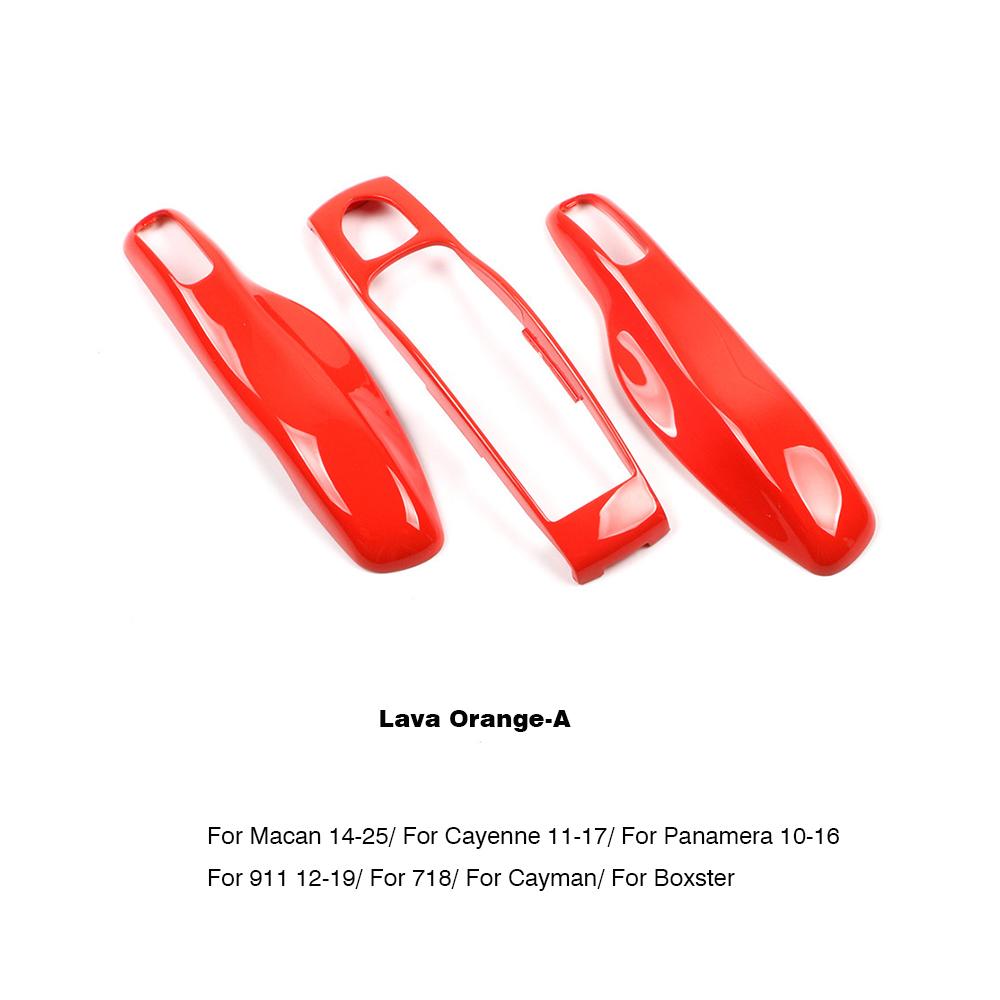 

For Porsche Macan 95B Cayenne 92A Panamera 971 Cayman 718 Boxster 982 911 Taycan 2014-2025 Solid Color Car Key Case Cover Shell