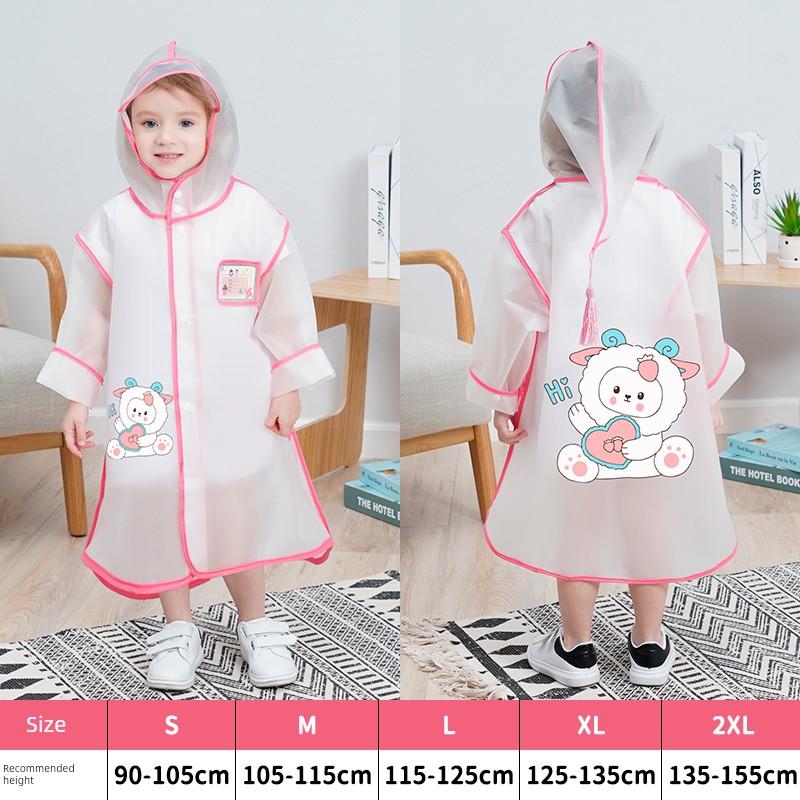 Children's Raincoat, Boy's Rain Boots Set, Kindergarten Girl's Rain Poncho, Kidsren's Student Raincoat for School, Full-Body Waterproof