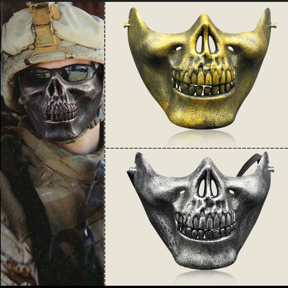

Adult For Warrior Halloween Party Accessories Cosplay Mask Half Face Mask Skeleton Mask Skull Mask