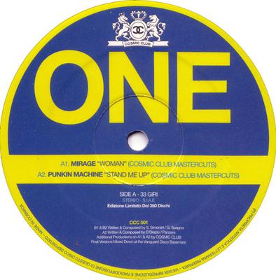 12inch Record MIRAGE / PUNKIN MACHINE - One CCC501 Cosmic Club 2007 France Dance & Electronica Used