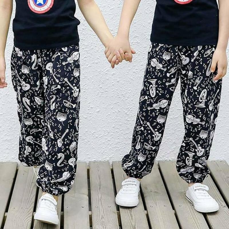 Dětské kalhoty MAITA Jarní Boho Potištěný Vysoký pas Ležérní Lucerna Kalhoty Joggers Dětské fitness tepláky