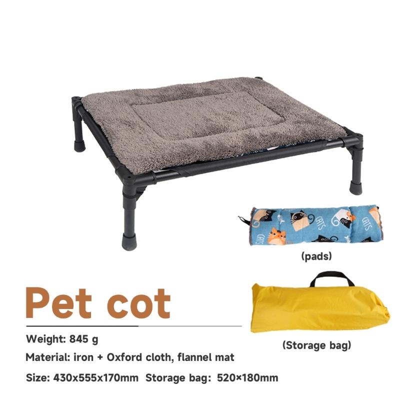 Outdoor Camping Dog Tent,Elevated-Dog Bed with Removable Canopy-Portable Cooling Raised Pet Cot Bed for Dogs and Cats