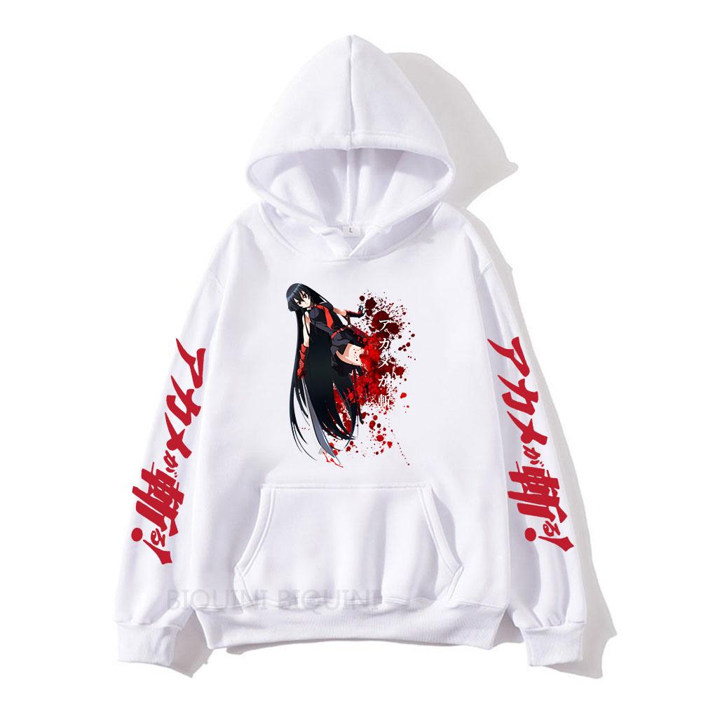 Anime Akame Ga Kill Print Hoodie For Men And Women Harajuku Pullover High Quality Classic Streetwear Classic Simple Long Sleeve