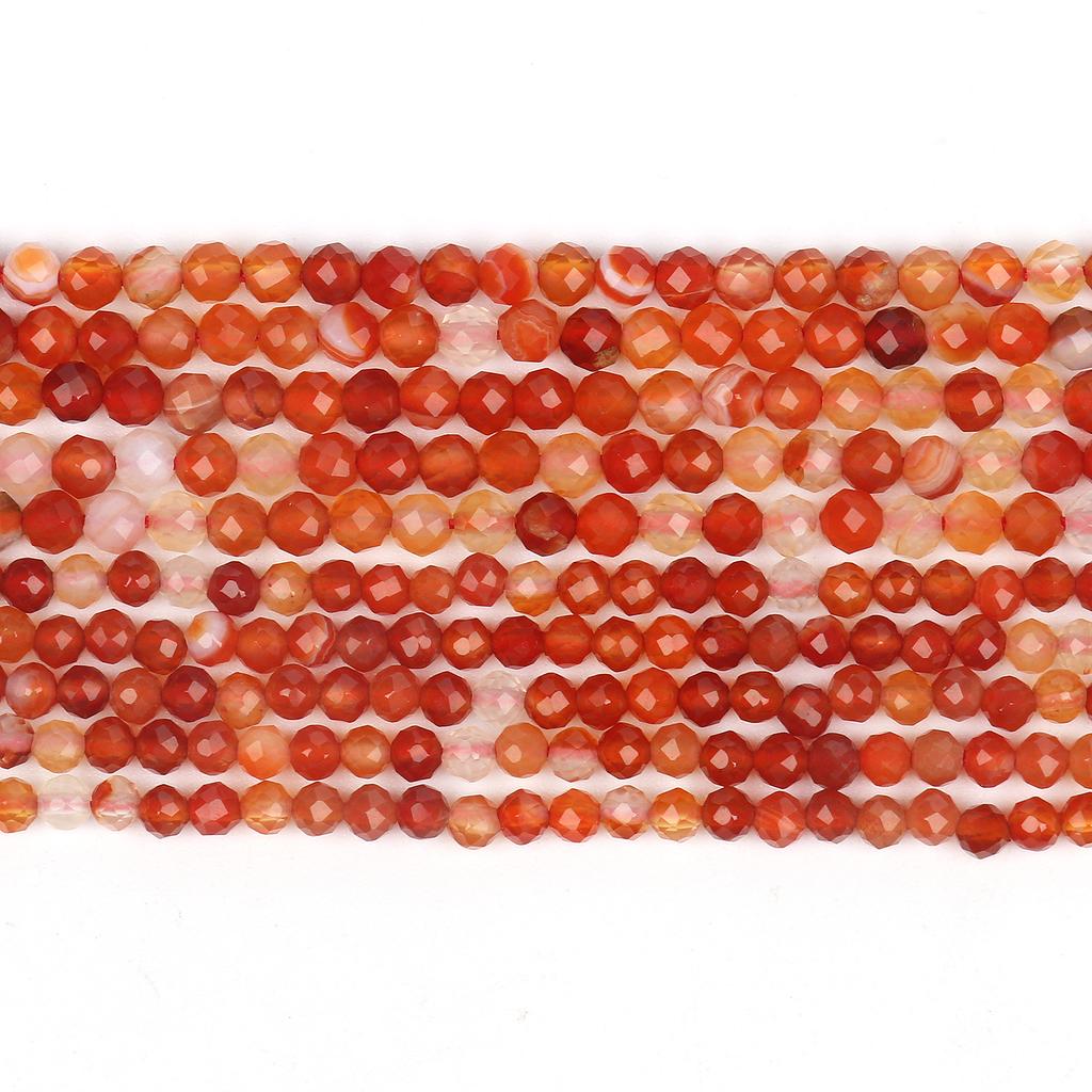 2 3 4mm Natural Faceted Citrine Opal Jade Onyx Gem Stone Beads Round Mineral Beads For Jewelry Making DIY Bracelet Accessories
