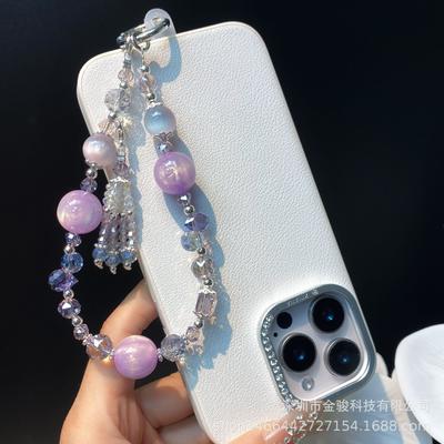 New Chinese Style Phone Chain National Style Tassel Bead Hanging Chain Handmade Beaded Phone Strap Crystal Wrist Chain for Women Wholesale