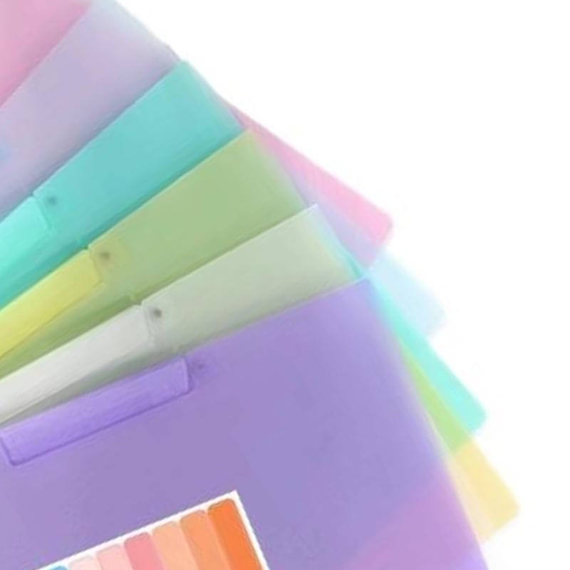 6Pcs File Sleeves Water Resistant Document Protector Folder with Rotating Clip Presentation Folder for Office 9x12Inch