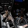 DFsucces Shift Knob, 5.1 inches (130 mm), Aluminum Alloy, Titanium Color, Mirror Finish, M8