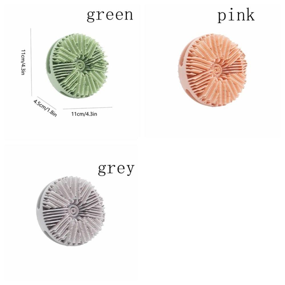 Portable Hand-operated Bath Brush Double-sided Massage Brush Silicone Bath Brush  Bathroom