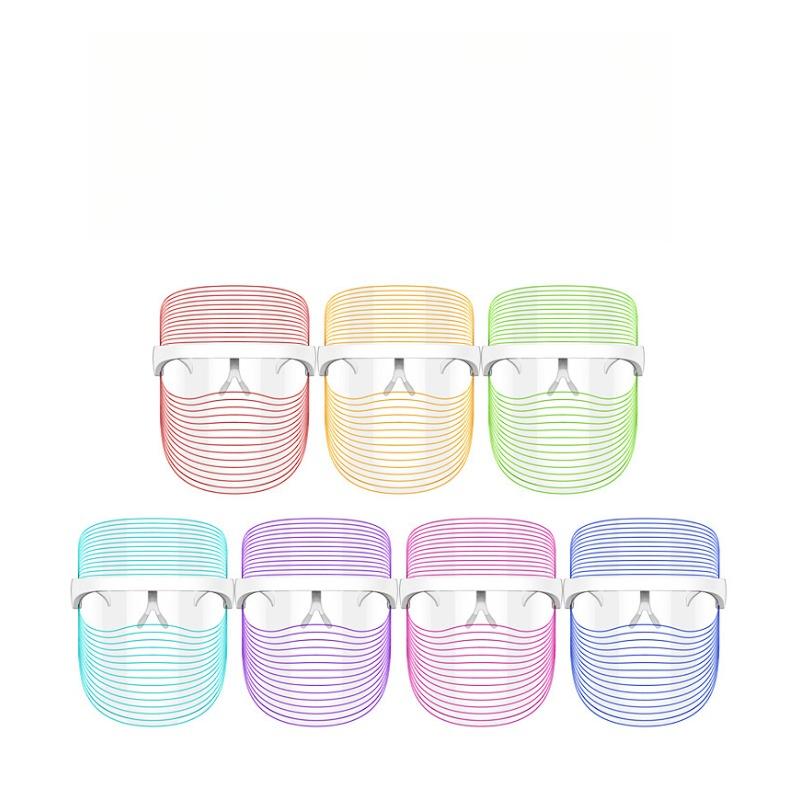 Face Care LED Mask Instrument Seven-color Light Whitening and Skin Rejuvenation Ion Introduction Beauty Instrument Household Face Mask