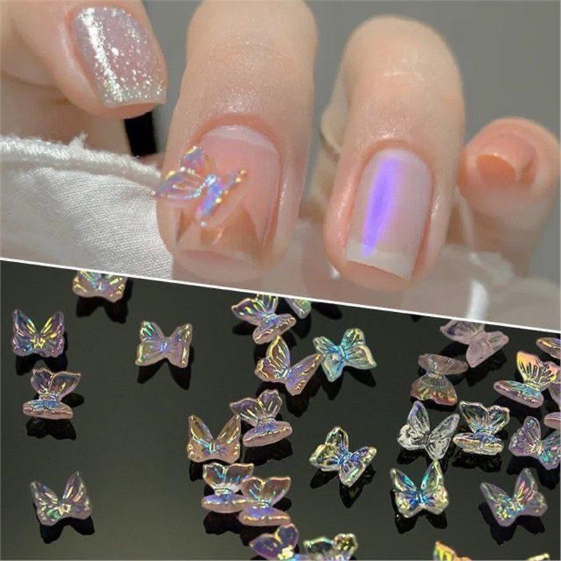 

Umi Aurora 3D Transparent Resin Butterfly Nail Art Decorations - Trendy Nail Drill Ornaments standard