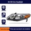 Compatible Headlight Assembly for 2006-2015 Honda Civic (High/Low Beam, Cover, Housing)