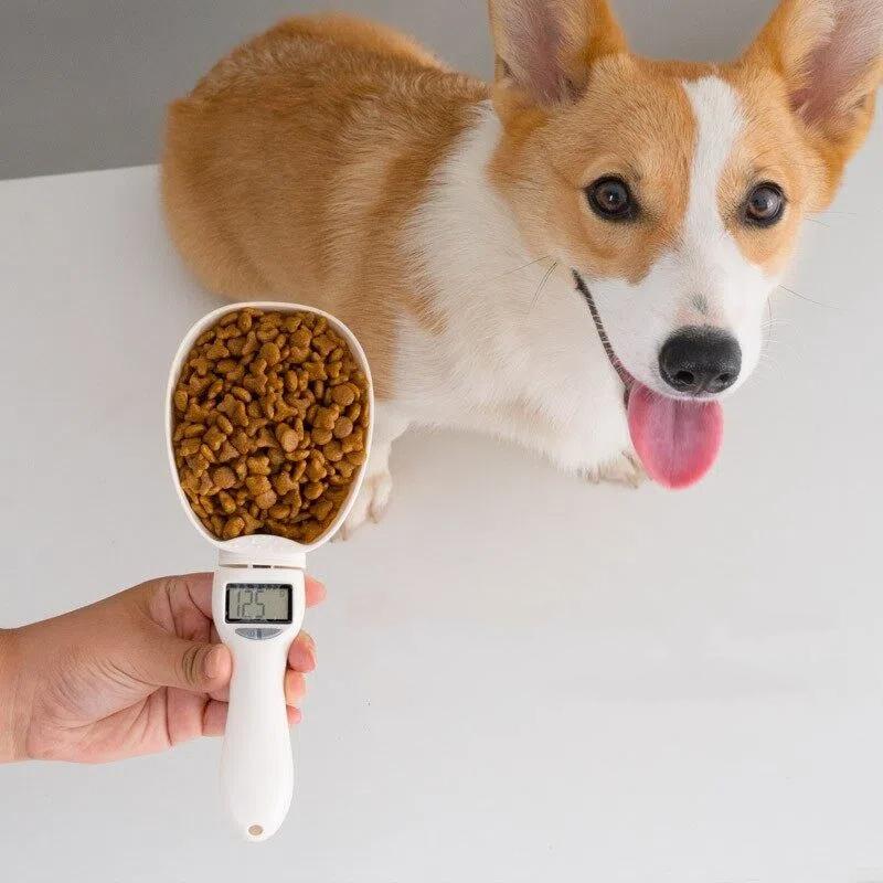 Food Scale Pet Measuring Scoop LCD Electronic Precision Weighing Tool Dog Cat Feeding Digital Spoon Scale Display Kitchen Scale