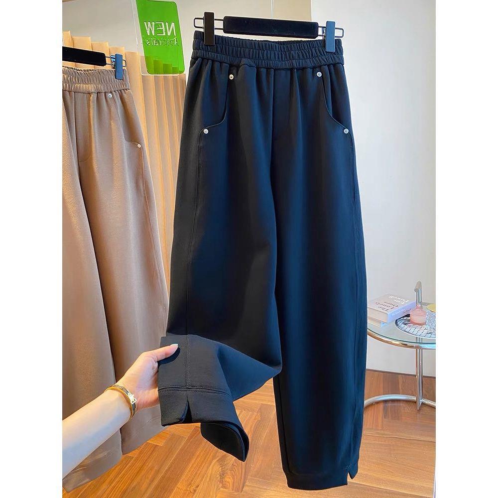 Women's Spring High Waist Loose Harem Pants - Petite Casual Lantern Style